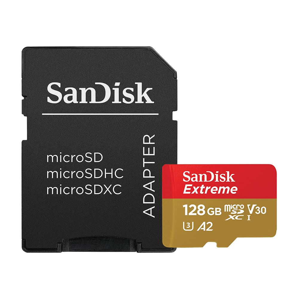 SanDisk 128GB Extreme microSDXC UHS-I Card with Adapter - 160MB/s