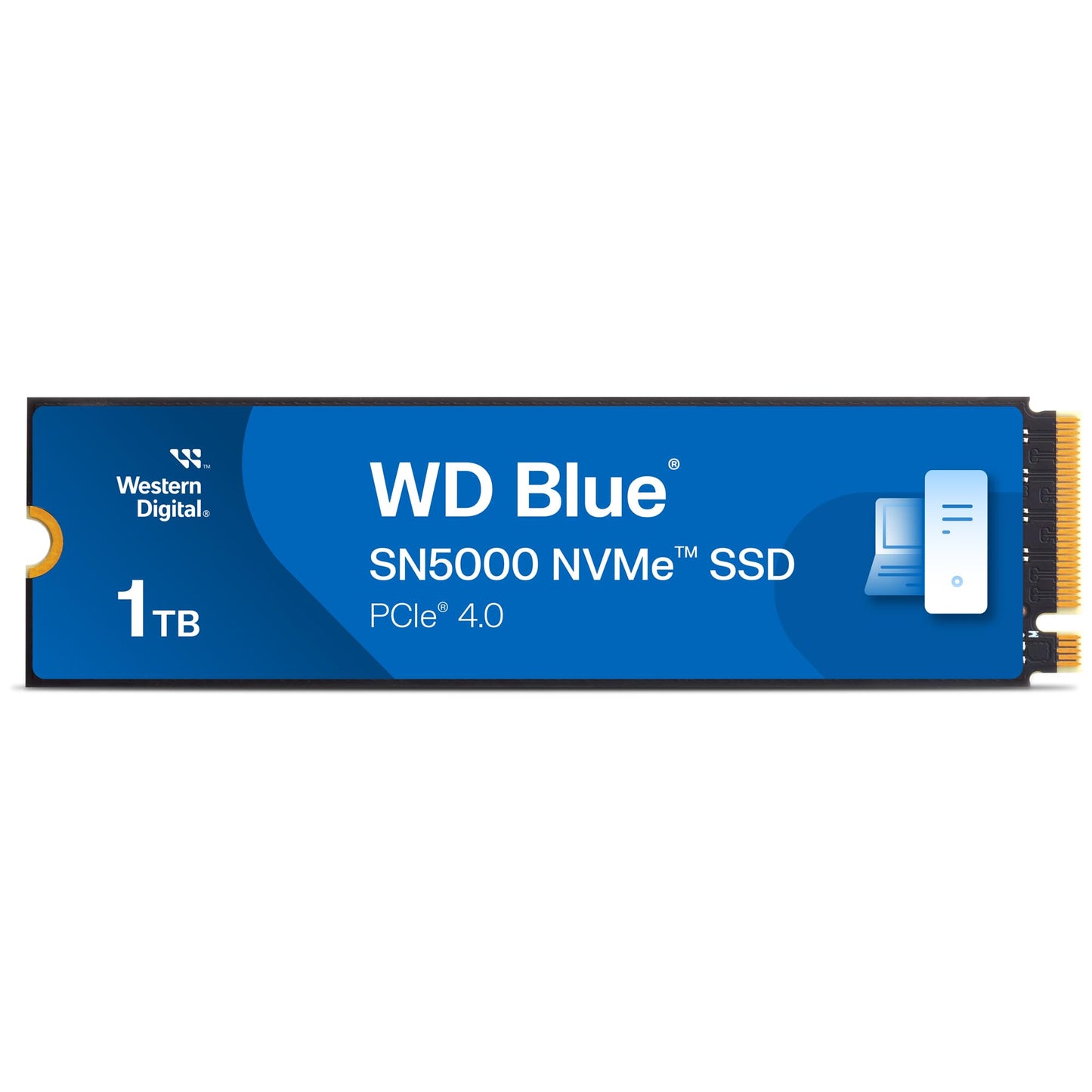 Western Digital 1TB WDS100T4B0E NVMe Solid State Drive SSD - PCIe 4.0, M.2 2280, 5150 MB/s Read Speed, 4900 MB/s Write Speed
