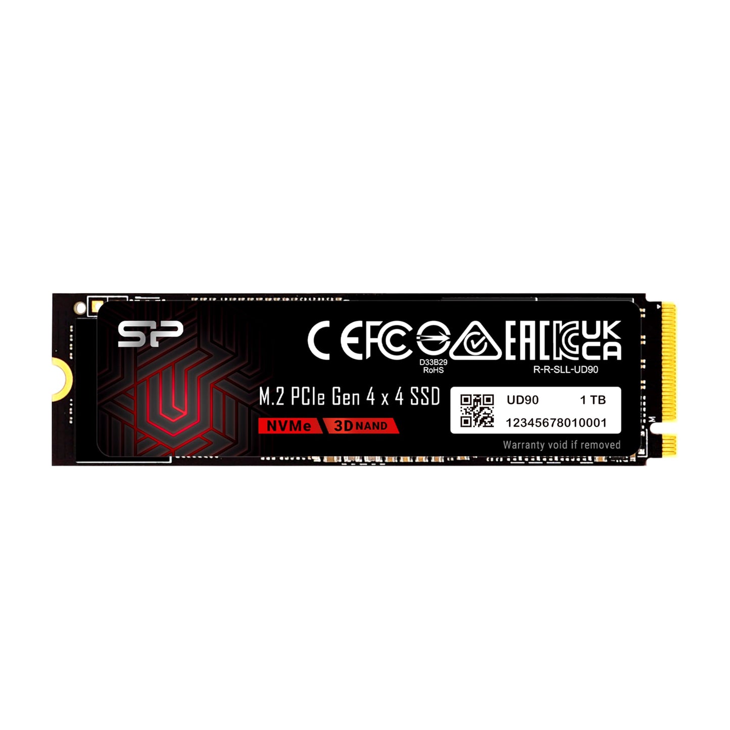 Silicon Power 1TB UD90 NVMe 4.0 Gen4 PCIe M.2 SSD Read/Write Speed 5000/4800 MB/s (SP01KGBP44UD9005)