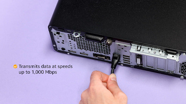 Amazon Basics 50 Foot Cat 6 Ethernet Patch Internet Cable, RJ45 Connector, 1000 Mbps Data Transfer Rate