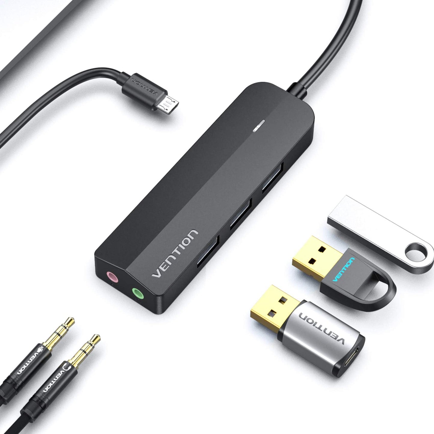 VENTION USB 3.0 Hub 3 Ports USB Audio Adapter