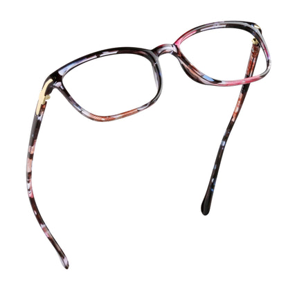 LifeArt 1 Count Nola_C8 +2.50 Reading Glasses Pink Floral Full Rim Square Plastic Universal 52mm Lens Width
