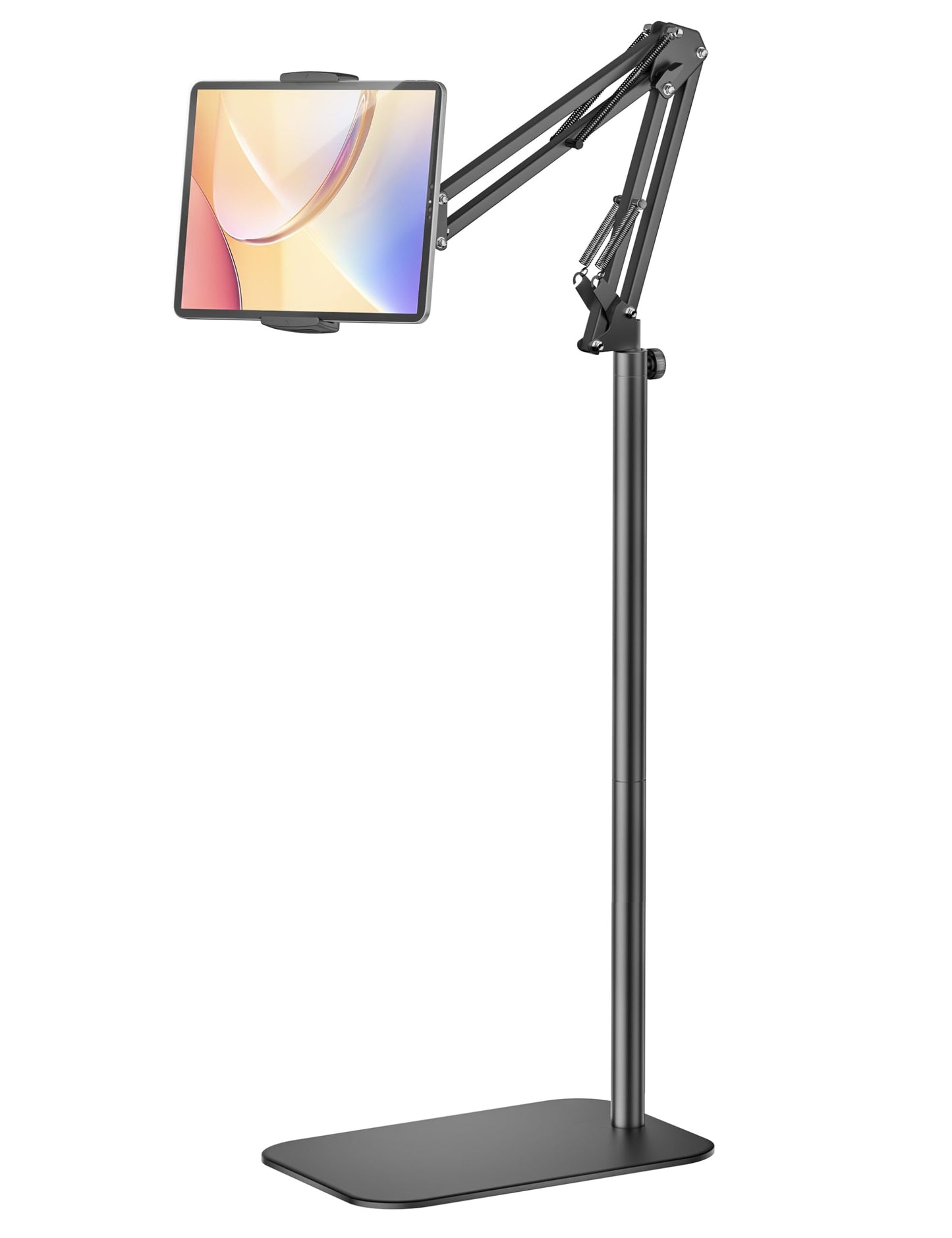 SteelStorm Floor Tablet Stand STEELSTORM-L7 Universal Holder, Adjustable Height, 360-Degree Rotation, Compatible with Devices 4.7"-12.9"