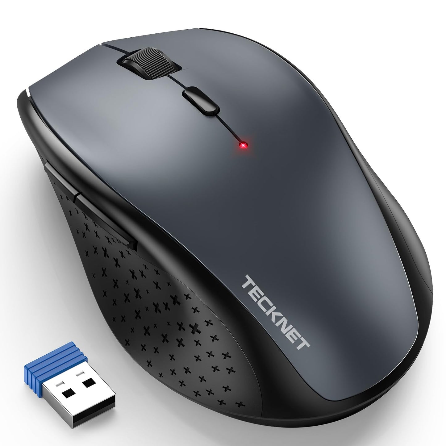 TECKNET Wireless Mouse EWM01002 4800DPI USB Ergonomic Optical 6 Buttons Right-Handed