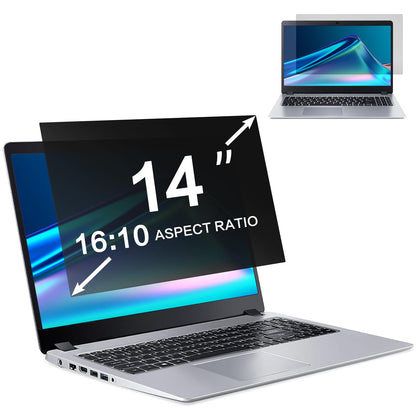 ZOEGAA 14 Inch Laptop Privacy Screen Filter 16:10 Anti-Glare, Anti-Fingerprint, Waterproof, Black