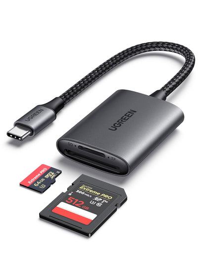 UGREEN 2-Slot USB Type C SD Card Reader 312MB/s Data Transfer Rate for SD, Micro SD and UHS Cards