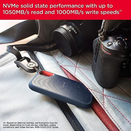 SanDisk 1TB Extreme Portable SSD SDSSDE61-1T00-G25 External Solid State Drive USB 3.2 Gen 2