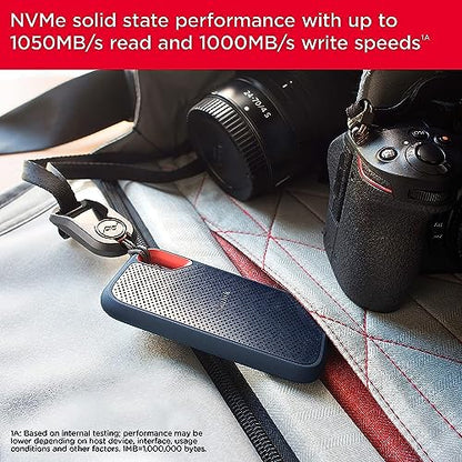 SanDisk 1TB Extreme Portable SSD SDSSDE61-1T00-G25 External Solid State Drive USB 3.2 Gen 2