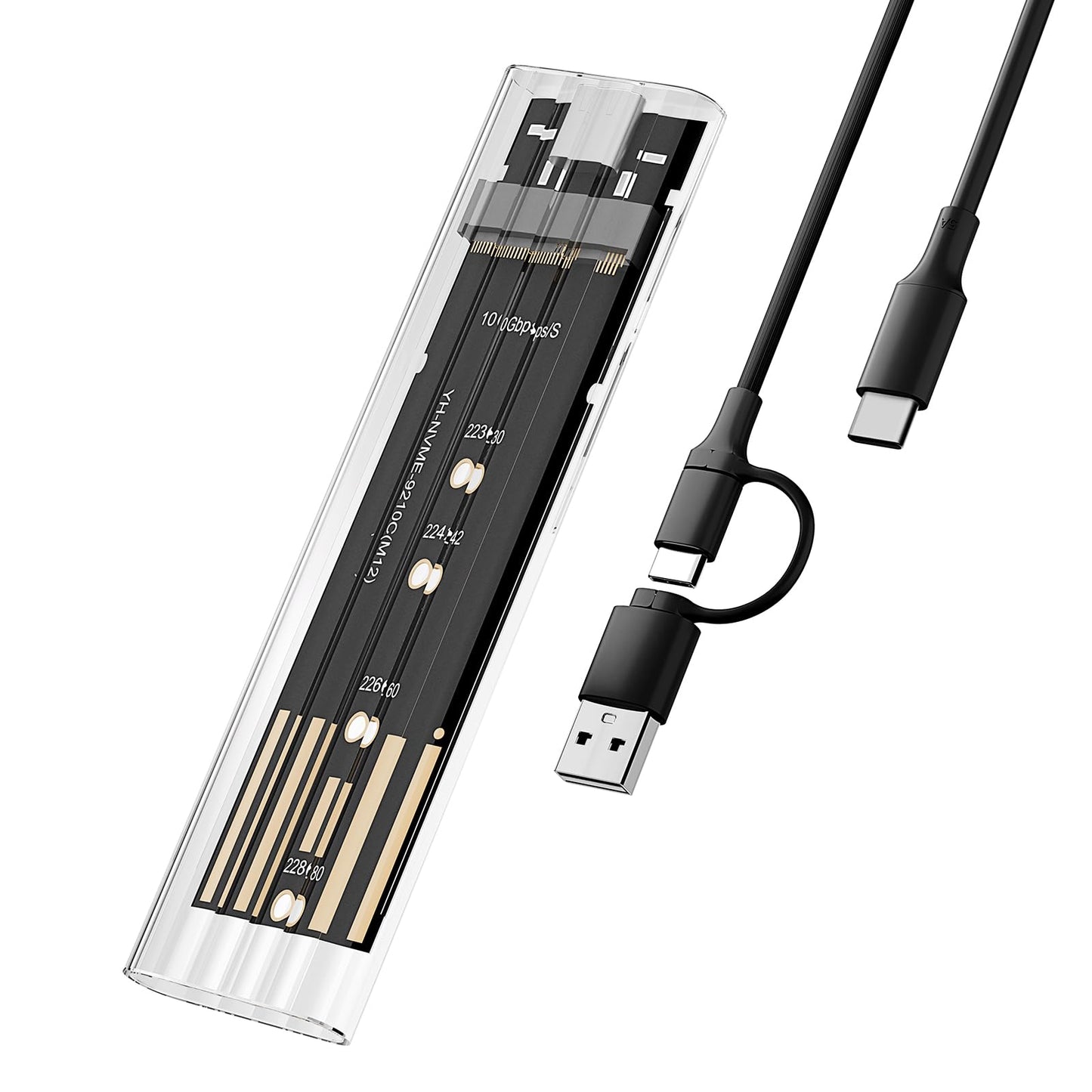 BMKZAYR M.2 SSD Enclosure USB 3.2 Gen 2 10Gbps Universal
