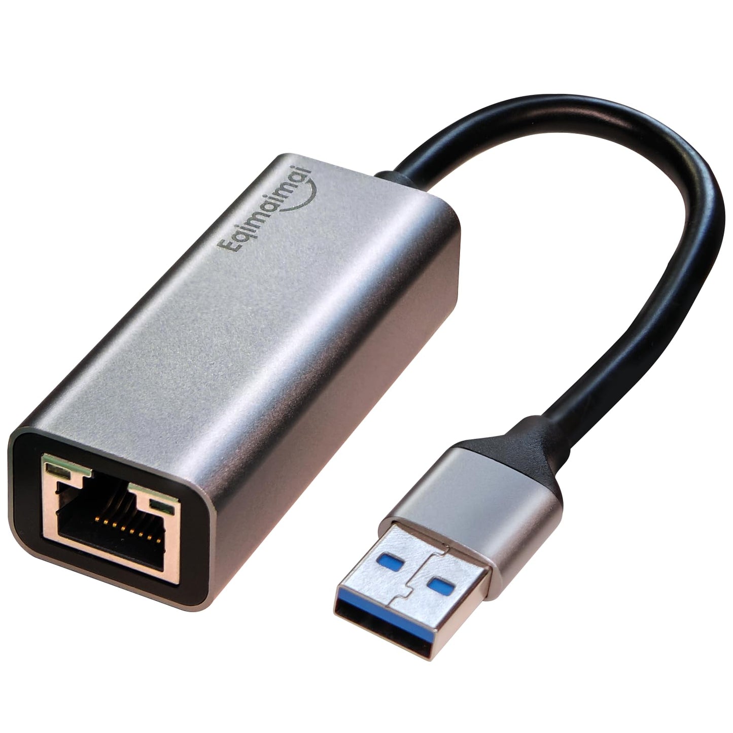 eqimaimai USB 3.0 A to RJ45 Ethernet Adapter Model Number: USBA TO RJ45 Data Transfer Rate: 1000 Mbps Compatible OS: Mac OS 13, Windows 11, Linux