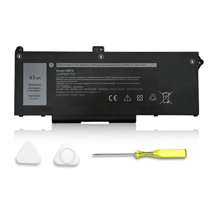 NDWQGFS 63Wh RJ40G Laptop Battery 12V 3941mAh Lithium Metal Rechargeable Battery 1 Count