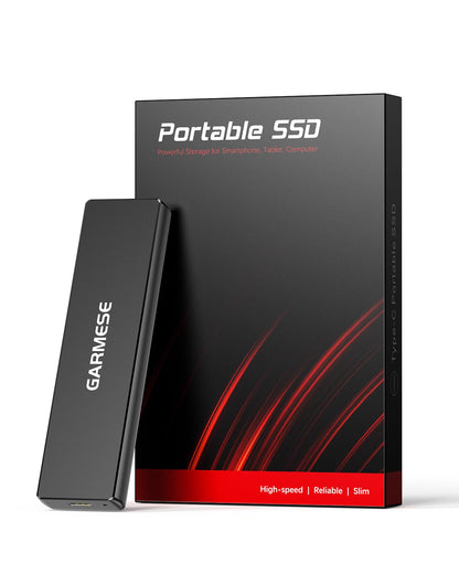 GARMESE 1TB External Solid State Drive USB 3.0, 1000MB/s Read Speed, Portable, Shock and Dust Resistant, Black