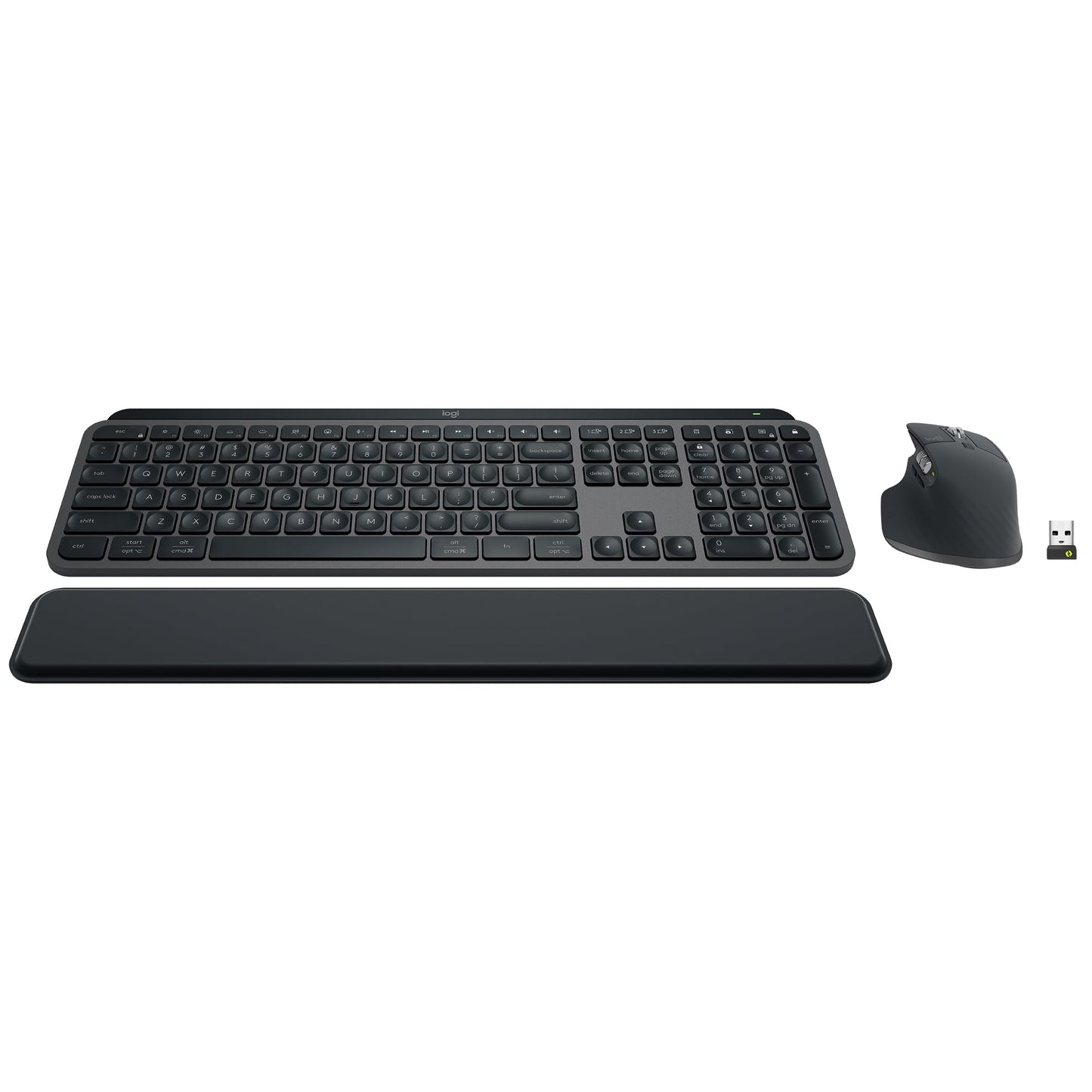Logitech 2.0 Count 920-011889 Optical Bluetooth Rechargeable Mouse and Keyboard With 8000 DPI Compatibility