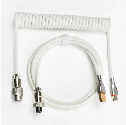 CC MALL 1.5m Type-C Detachable Coiled Keyboard Cable USB-A to USB-C Connector