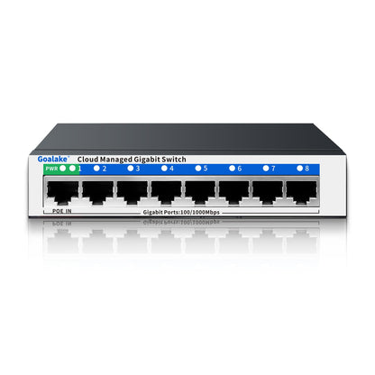 Goalake 8 Port Gigabit Switch GS108 Managed Ethernet Switch 1 Gbps Metal