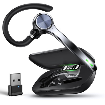 Ngsod Bluetooth Headset Wireless Earpiece 500mAh Battery 72 Hours Talk Time Noise Canceling Mic