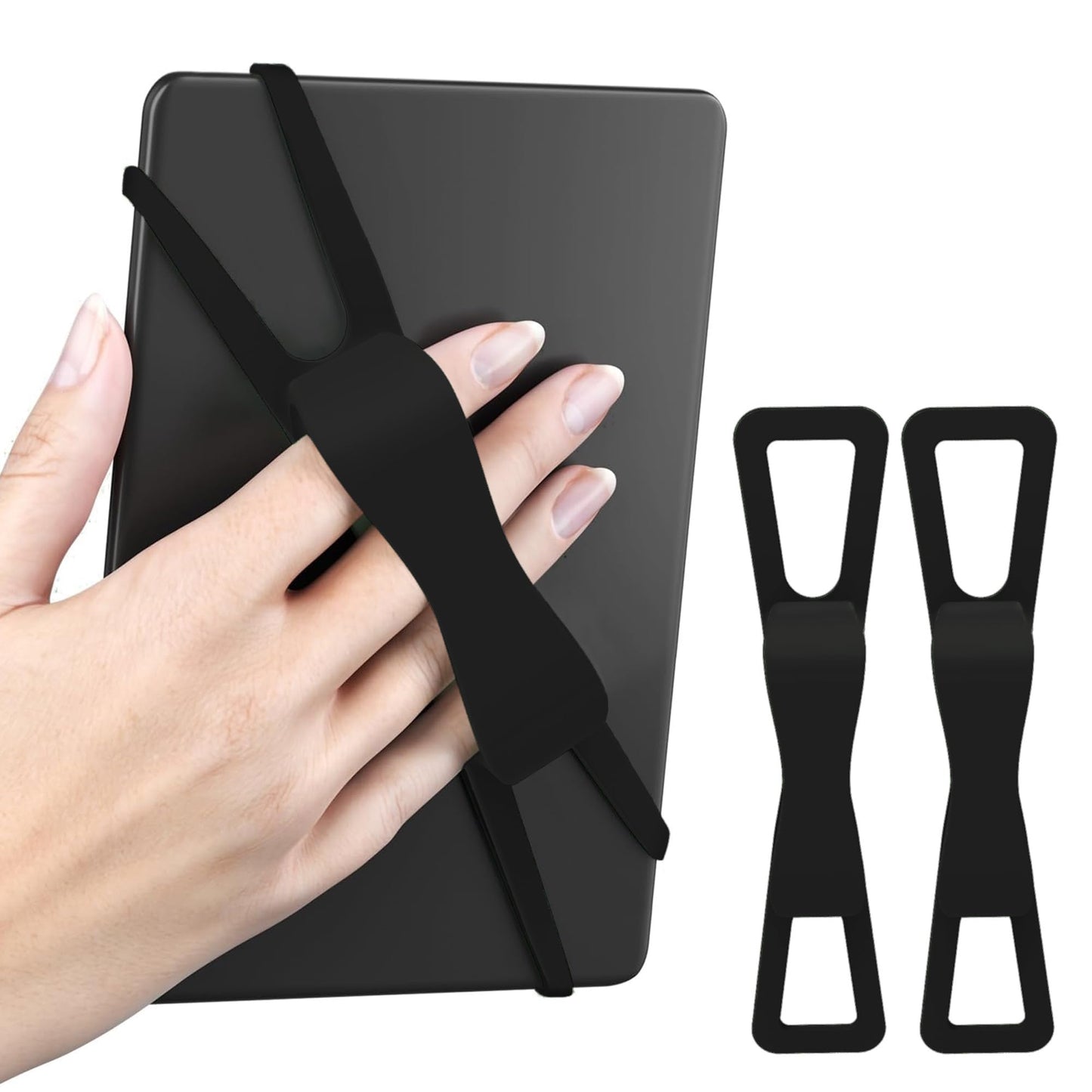SEPTBEAM Hand Strap Holder for Kindle and Tablets, Model 1, 7.7 x 1.57 x 0.39 inches, Black