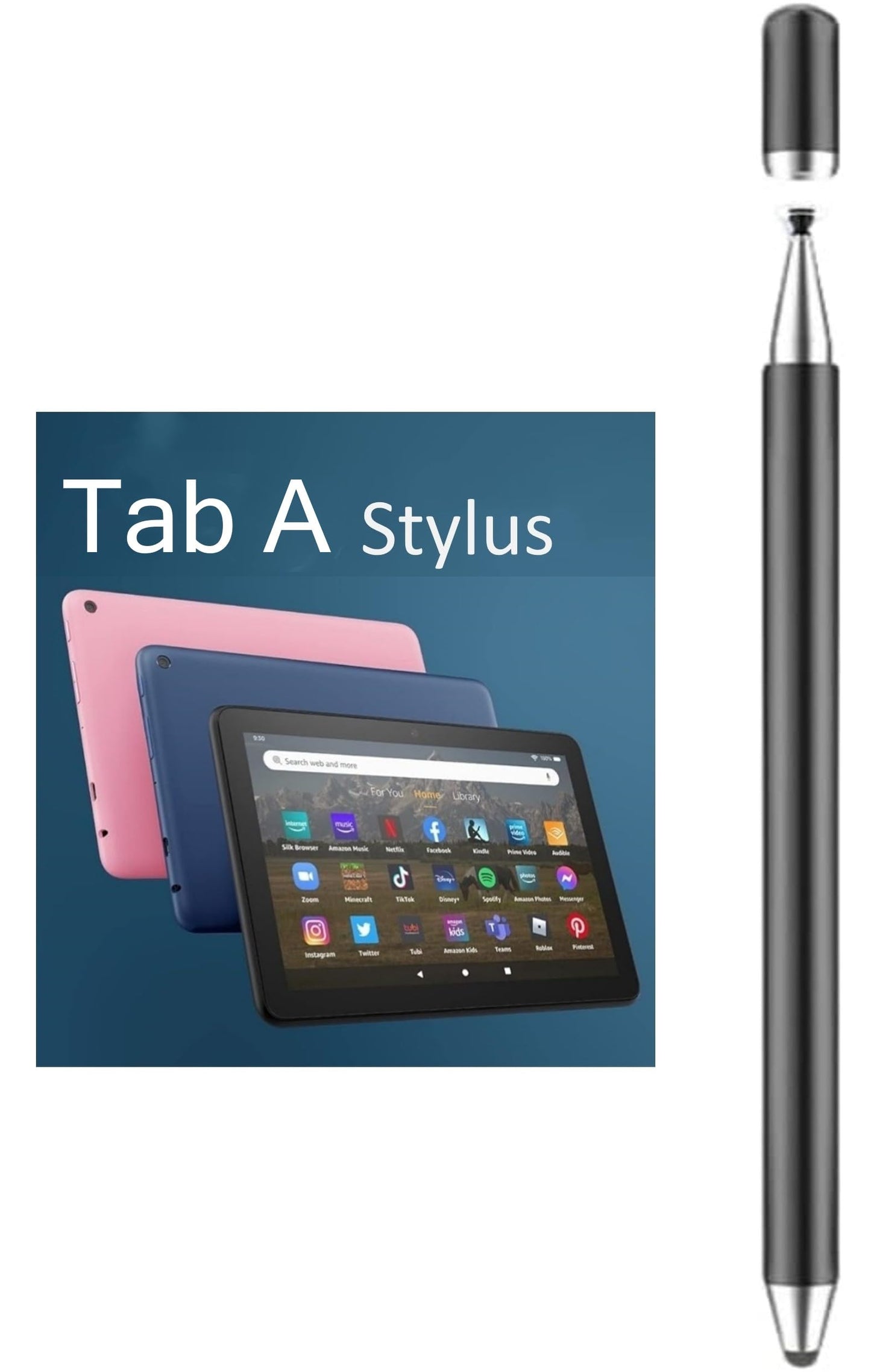 fllynewrite Stylus Pen 2-in-1 Compatible with Various Tablets All Touch Devices