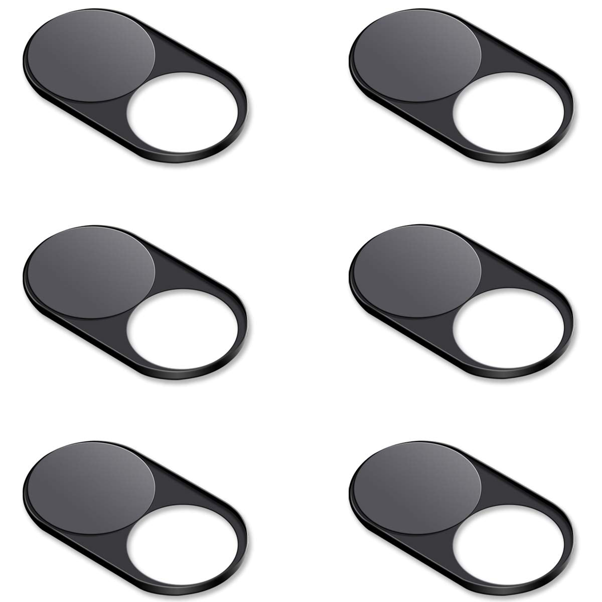 CloudValley 6-Pack WCC-6P Webcam Cover 720p HD USB Manual Focus Black