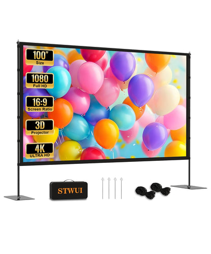 STWUI 100 Inch STWUI PS100 4K HD 16:9 Projection Screen
