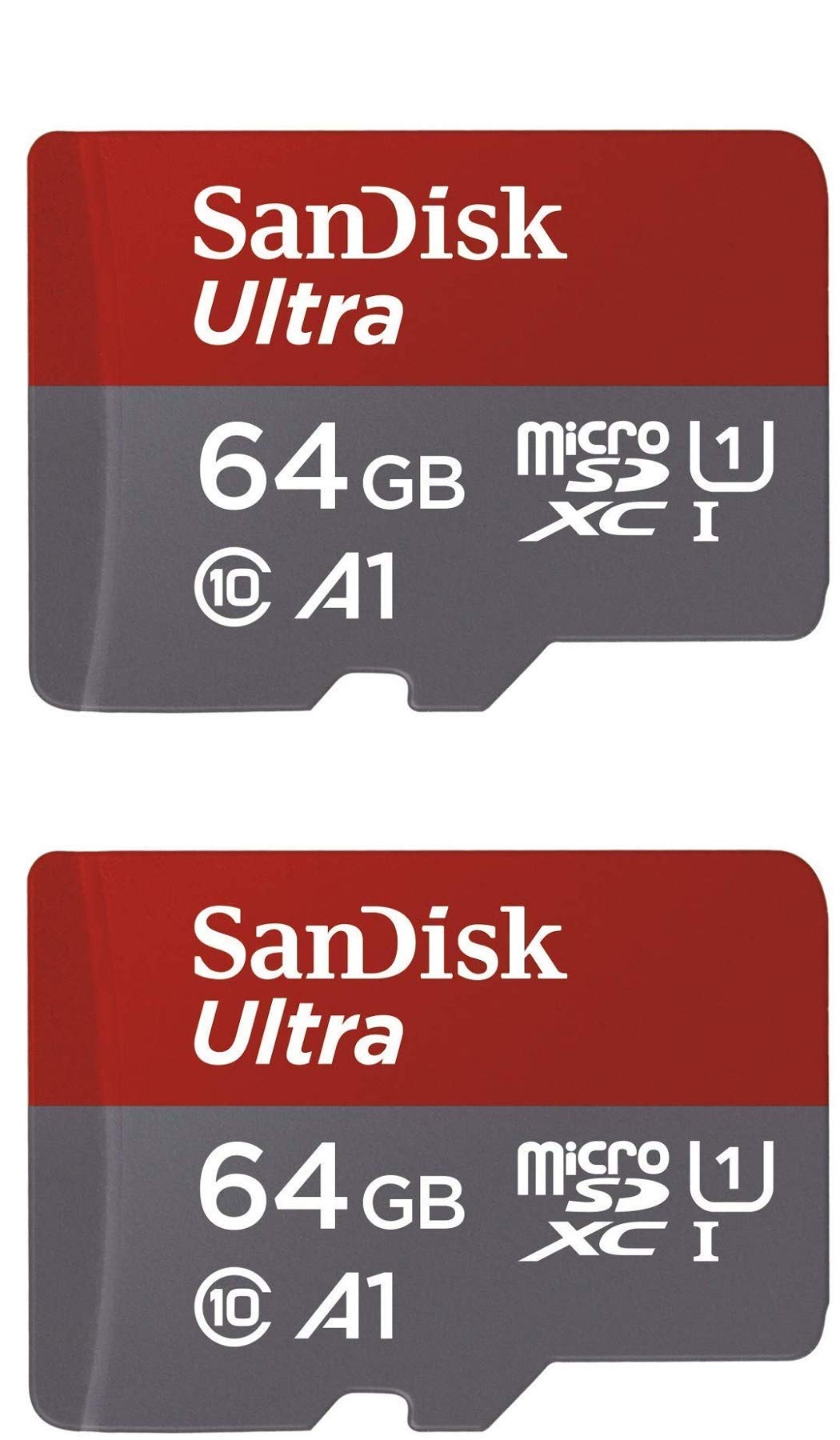 SanDisk 64GB SDSQUAR-064G-2PK MicroSDXC Class 10 Memory Card