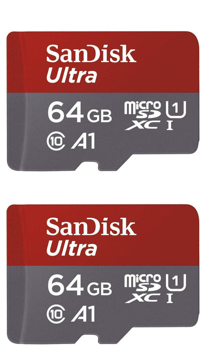 SanDisk 64GB SDSQUAR-064G-2PK MicroSDXC Class 10 Memory Card