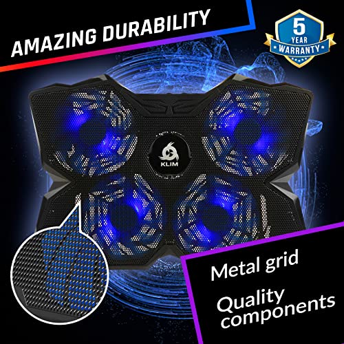 KLIM K2N Laptop Cooling Pad 4 Fans 1200 RPM Plastic Blue Electronics