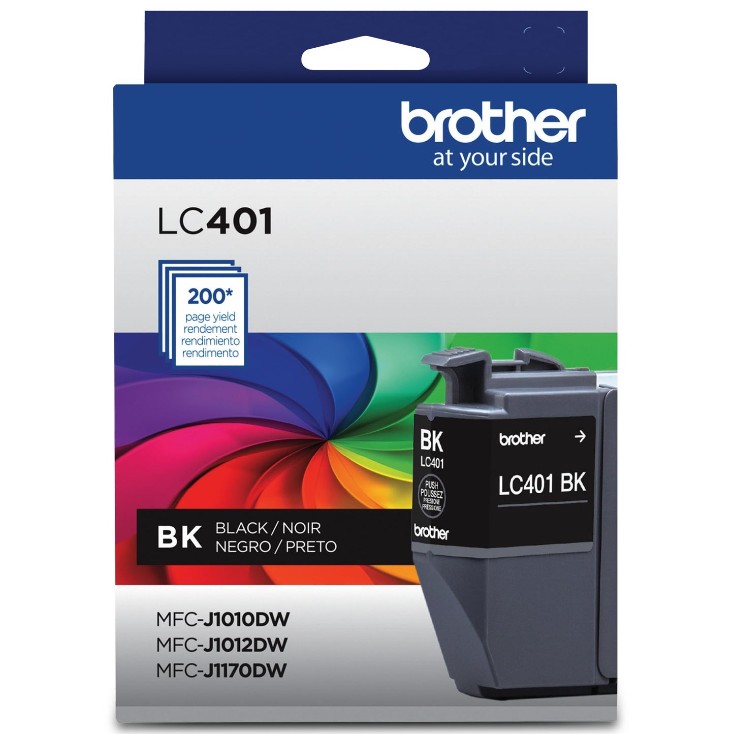 Brother LC401BK 200 Pages Black Ink Cartridge Inkjet Printer