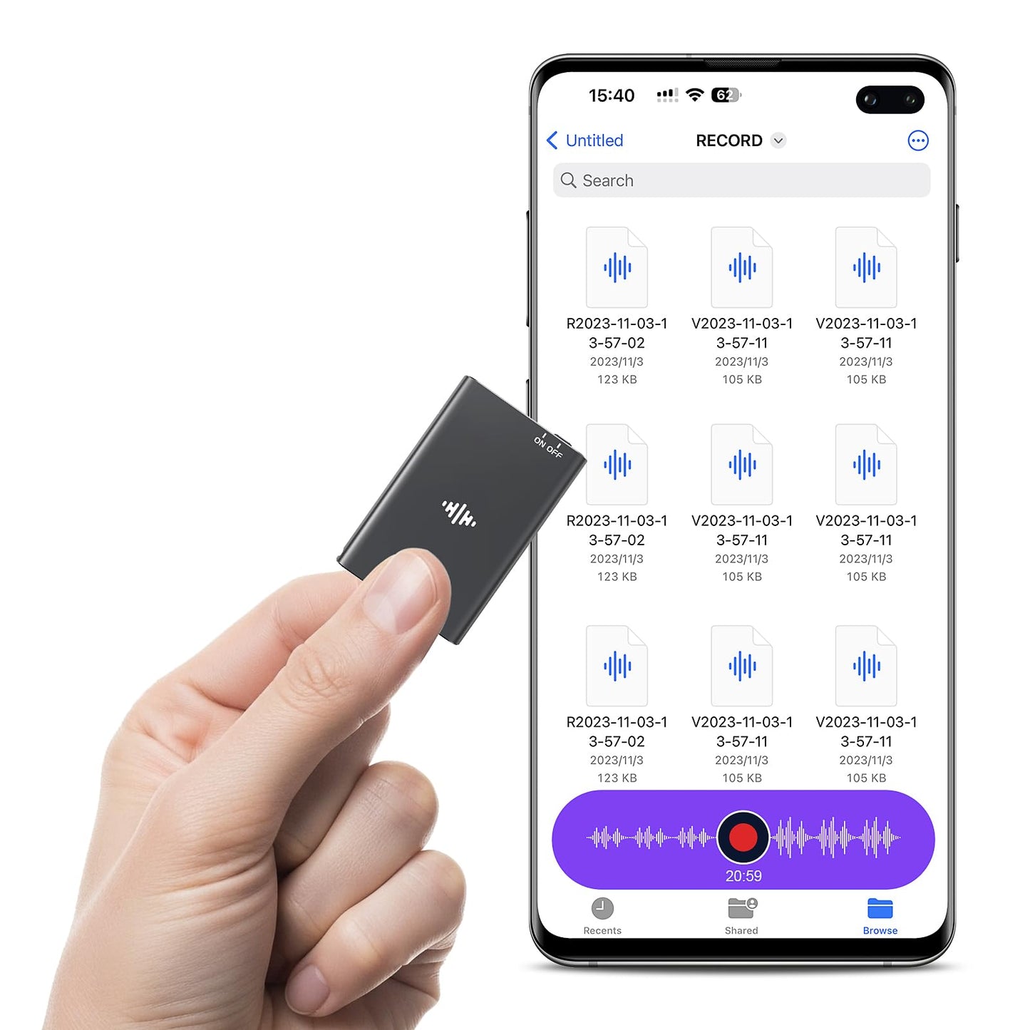 Lymorvex 64GB Voice Recorder REC-1118-01