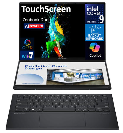 ASUS Zenbook Duo B0FRVTXF33 1920x1200 Touchscreen OLED Convertible Laptop