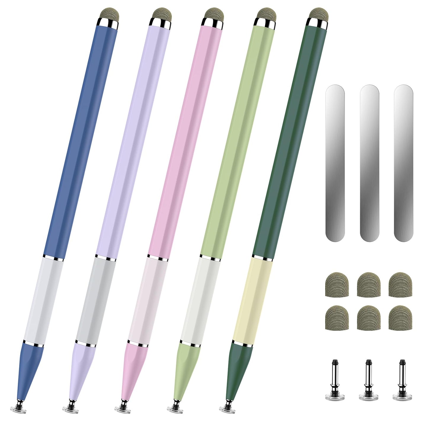 Bopomofo Stylus Pen 5 Count Alloy Touchscreen Compatible Extended Design