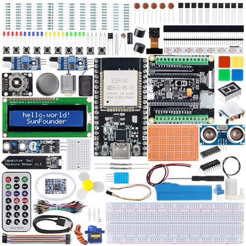 SunFounder ESP32 Ultimate Starter Kit 320+ Components Bluetooth Compatible with Linux