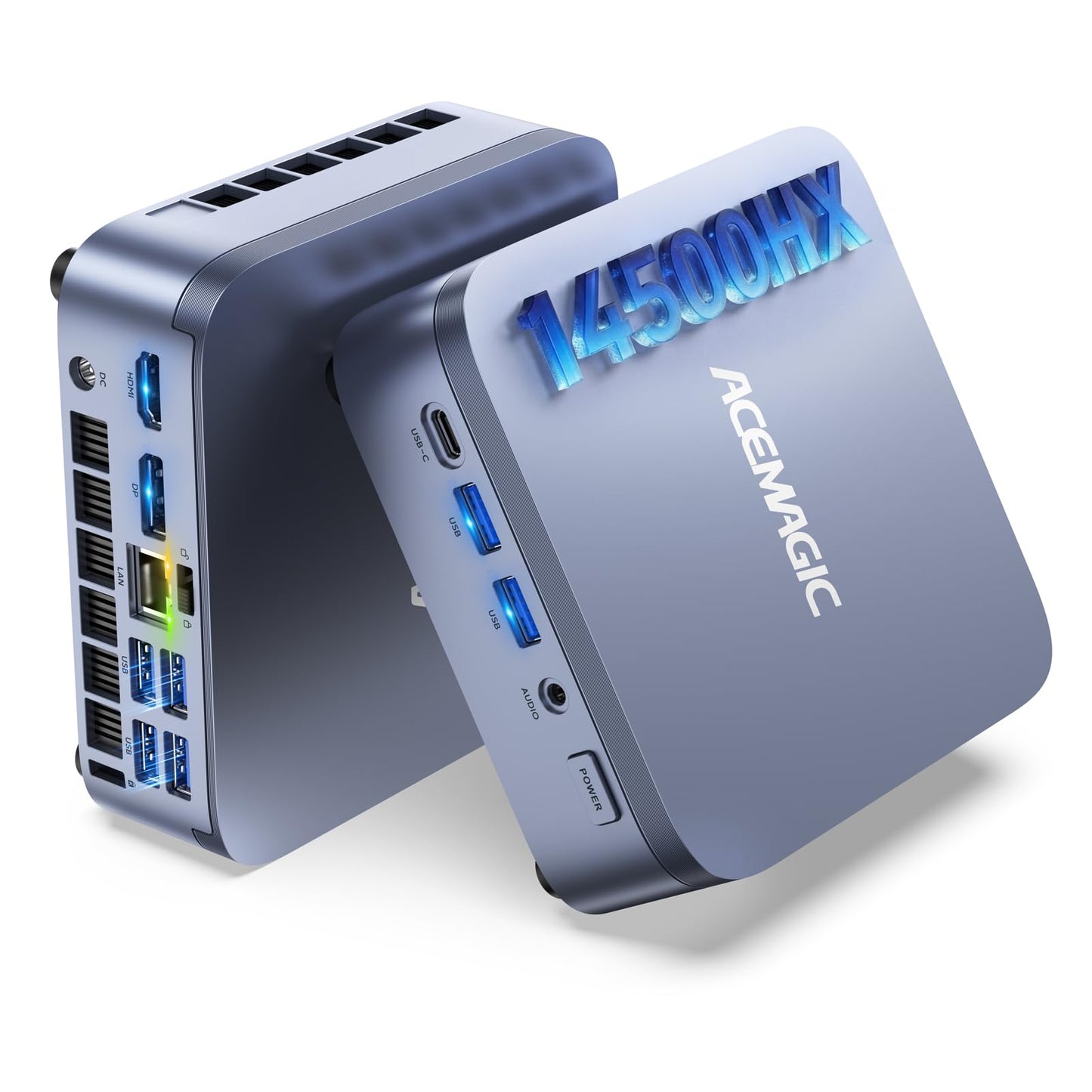 ACEMAGIC M5 Mini PC Windows 11 Pro Intel Core i5-14500HX 4.9GHz 512GB SSD 16GB RAM Light Blue Mini Computer