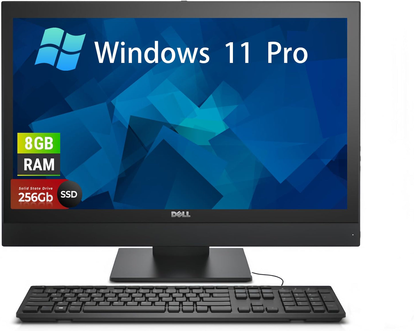 Dell 21.5" OptiPlex 5250 All-in-One Desktop Computer | 1920x1080 | Windows 11 Pro | Intel G4560 | 8GB RAM | 256GB SSD