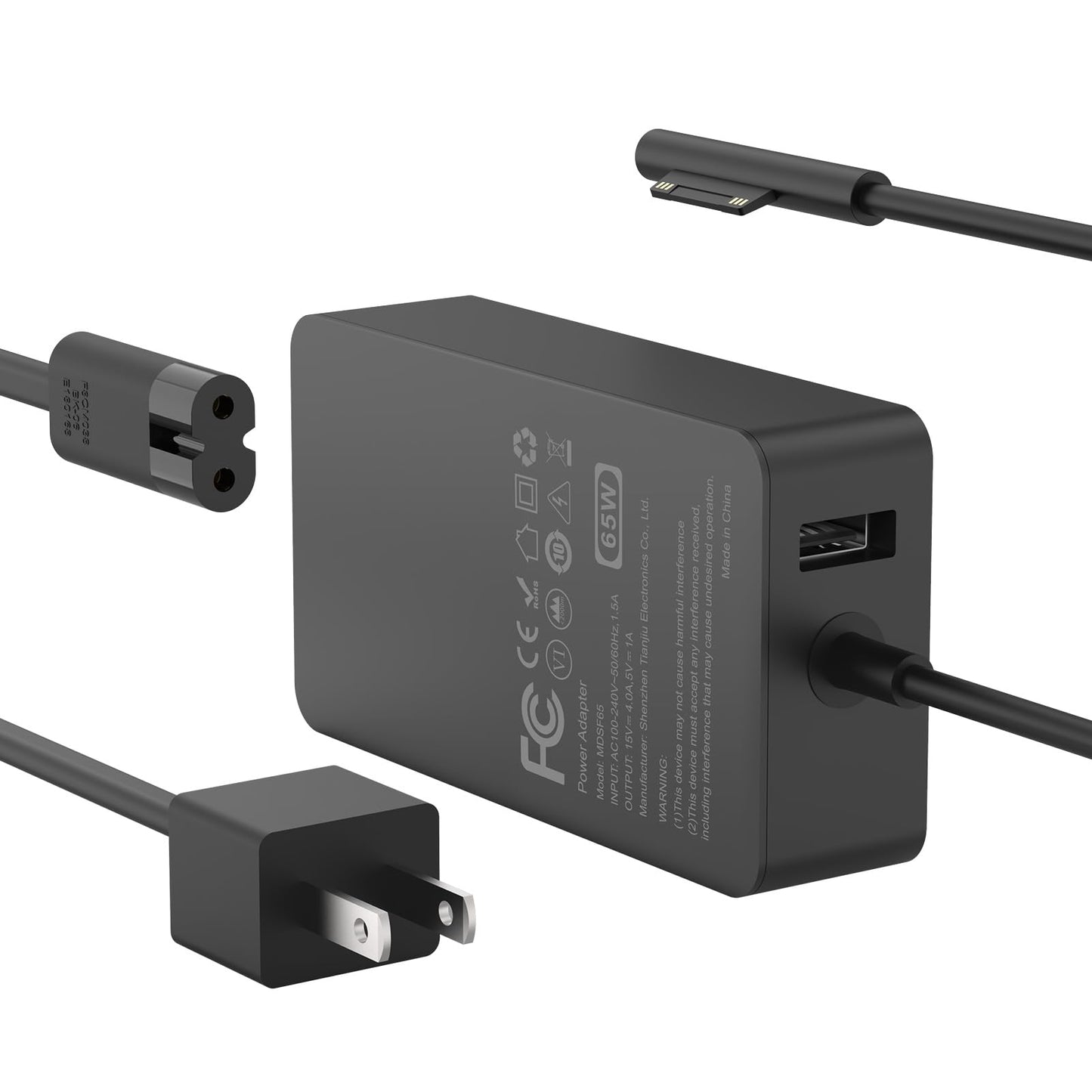 MARSDOCK 65W MDSF65 AC Adapter Power Supply - Compatible with Microsoft Surface Devices