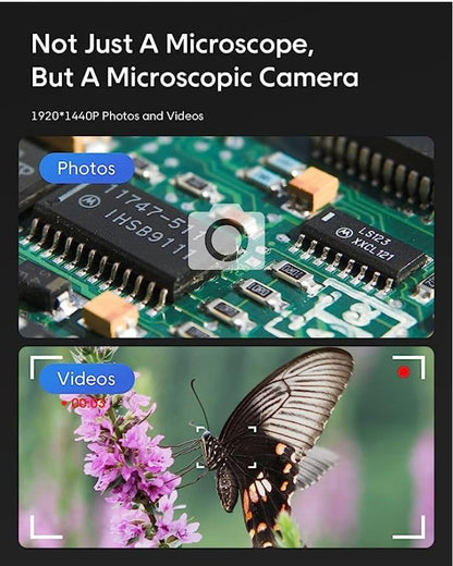 KEEMIKA 4.41" x 1.56" 321-P 1920P HD Digital Microscope Magnification 50x-1600x USB Type C LED