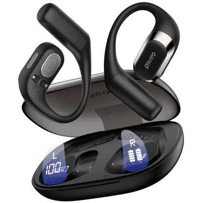 OHAYO T10 Open Ear Headphones Wireless Bluetooth 5.4 10 Hours Battery Life Dual Driver Technology