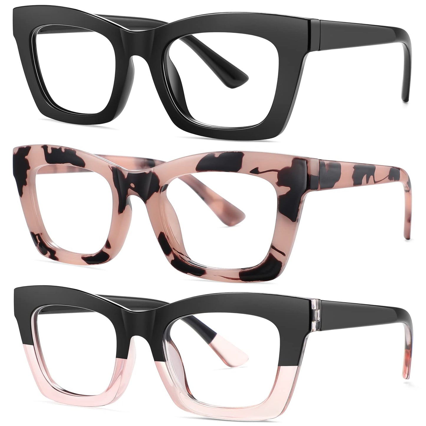 Okany 3 Count 8093 Polycarbonate Blue Light Blocking Glasses