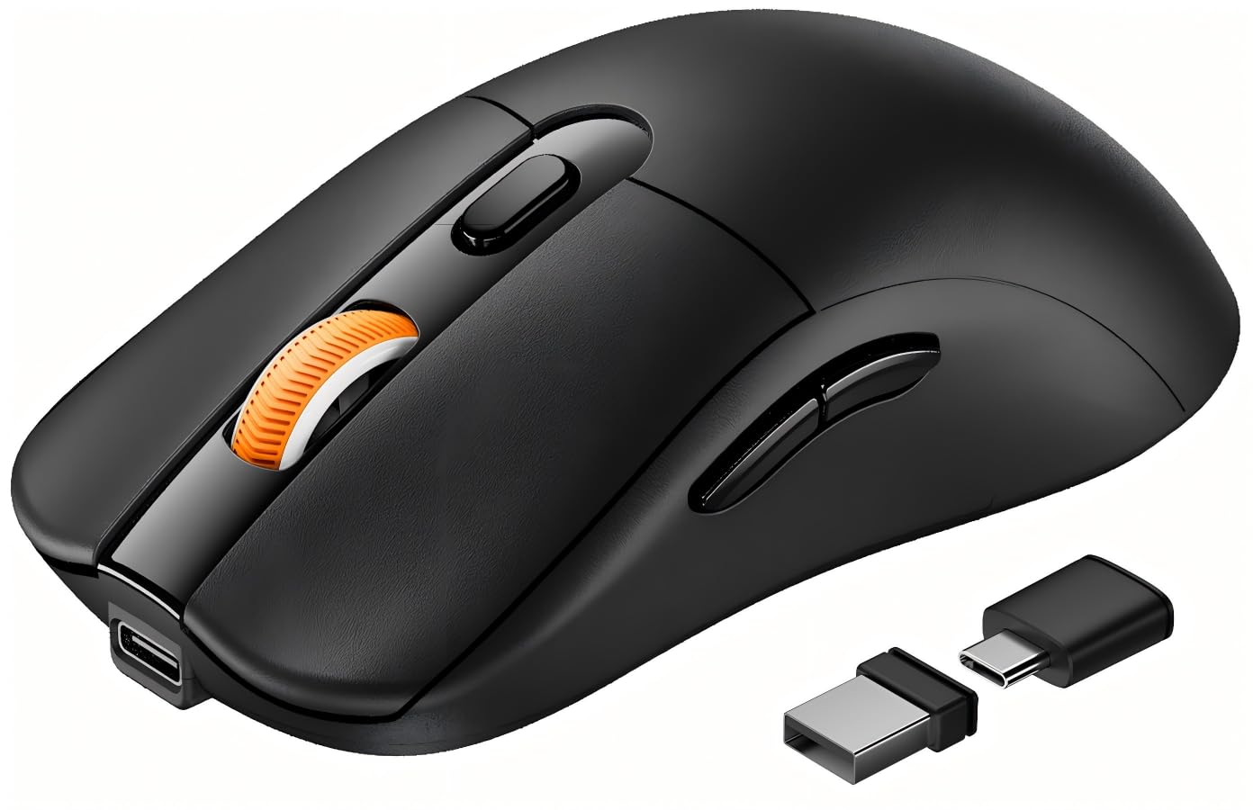 ProtoArc 2.4G Wireless Bluetooth Type C Ergonomic Mouse EM15 Optical Right-Handed Black