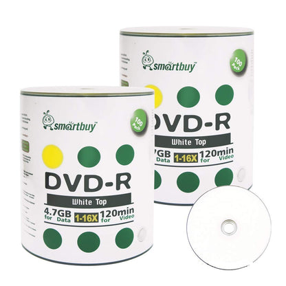 Smartbuy 200 Count DVD-R 4.7GB 16X 120 Minutes Non-Printable Disc