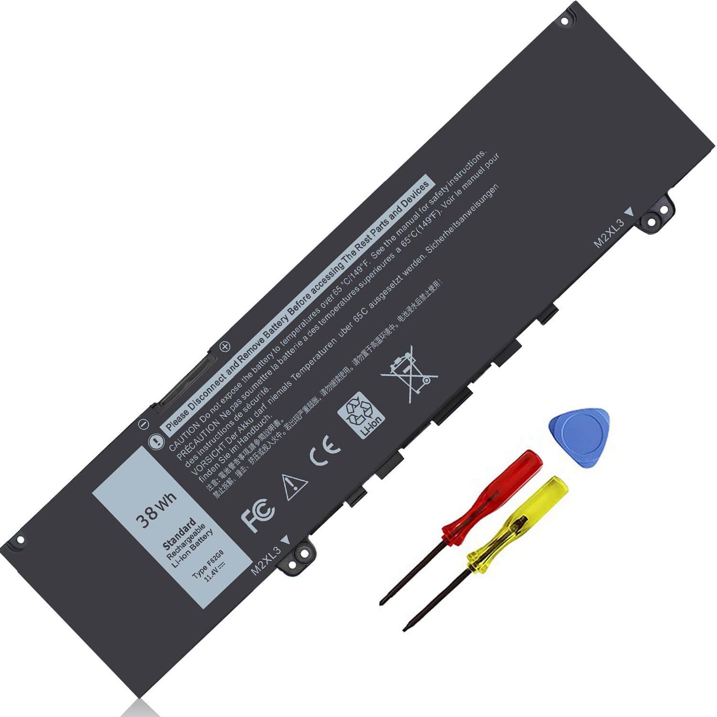 ZAYAUPVL 38Wh F62G0 Battery 11.4V 3 Cells Black