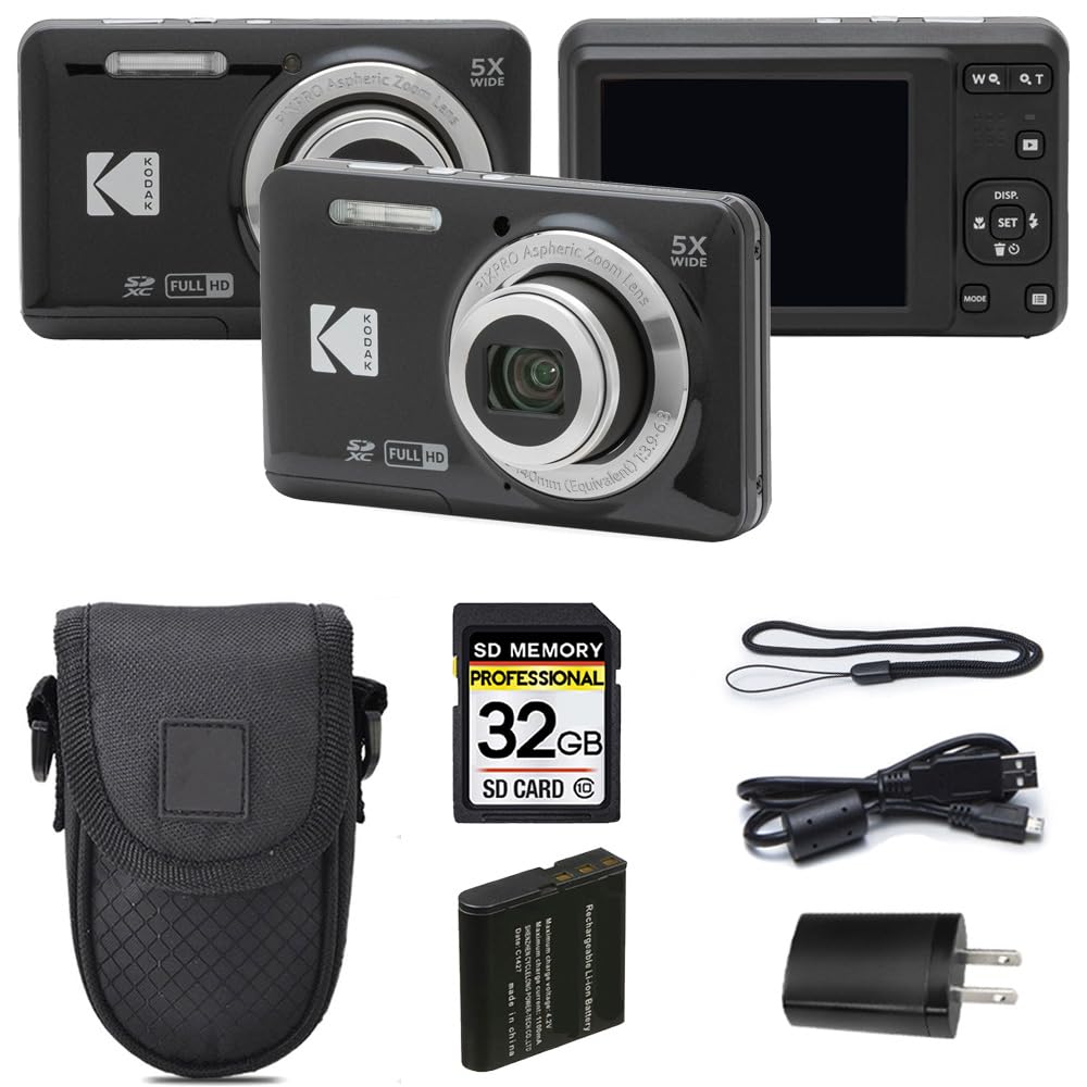 Kodak 2.7 Inches KODFZ55BK 16 MP Compact Camera 1080p JPEG Digital Point & Shoot