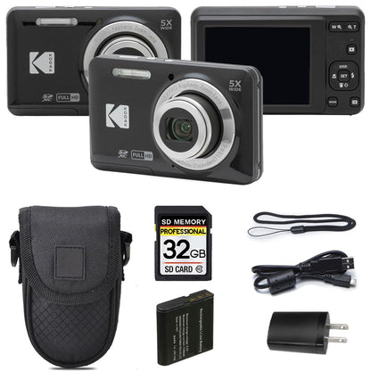 Kodak 2.7 Inches KODFZ55BK 16 MP Compact Camera 1080p JPEG Digital Point & Shoot
