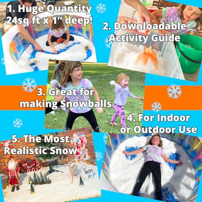 PARTY GOAT 39oz BSNOW1 Instant Snow Powder for Kids 3+ | 1920oz | Sensory Play, Science Experiments, Indoor & Outdoor