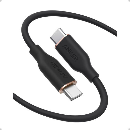 Anker 6 Feet A8553 USB Type C Cable Male to Male, Fast Charging Supports 240W, 480 Mbps, Compatible with Smartphones