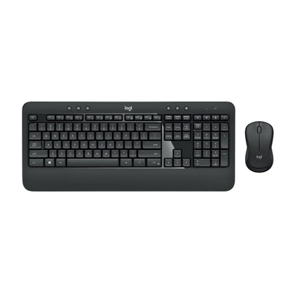Logitech 104 Keys QWERTY Wireless Keyboard and Mouse Combo Model 920-012585 Windows Operating System Black