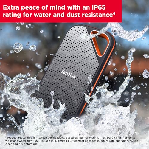 SanDisk 1TB Extreme PRO Portable SSD SDSSDE81-1T00-G25 Mfr Part Number: 00619659181284