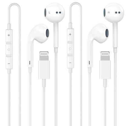 Matsusho 2 Pack SKFASTC-US129 Wired Headphones Lightning in-Ear Earbuds for iPhone