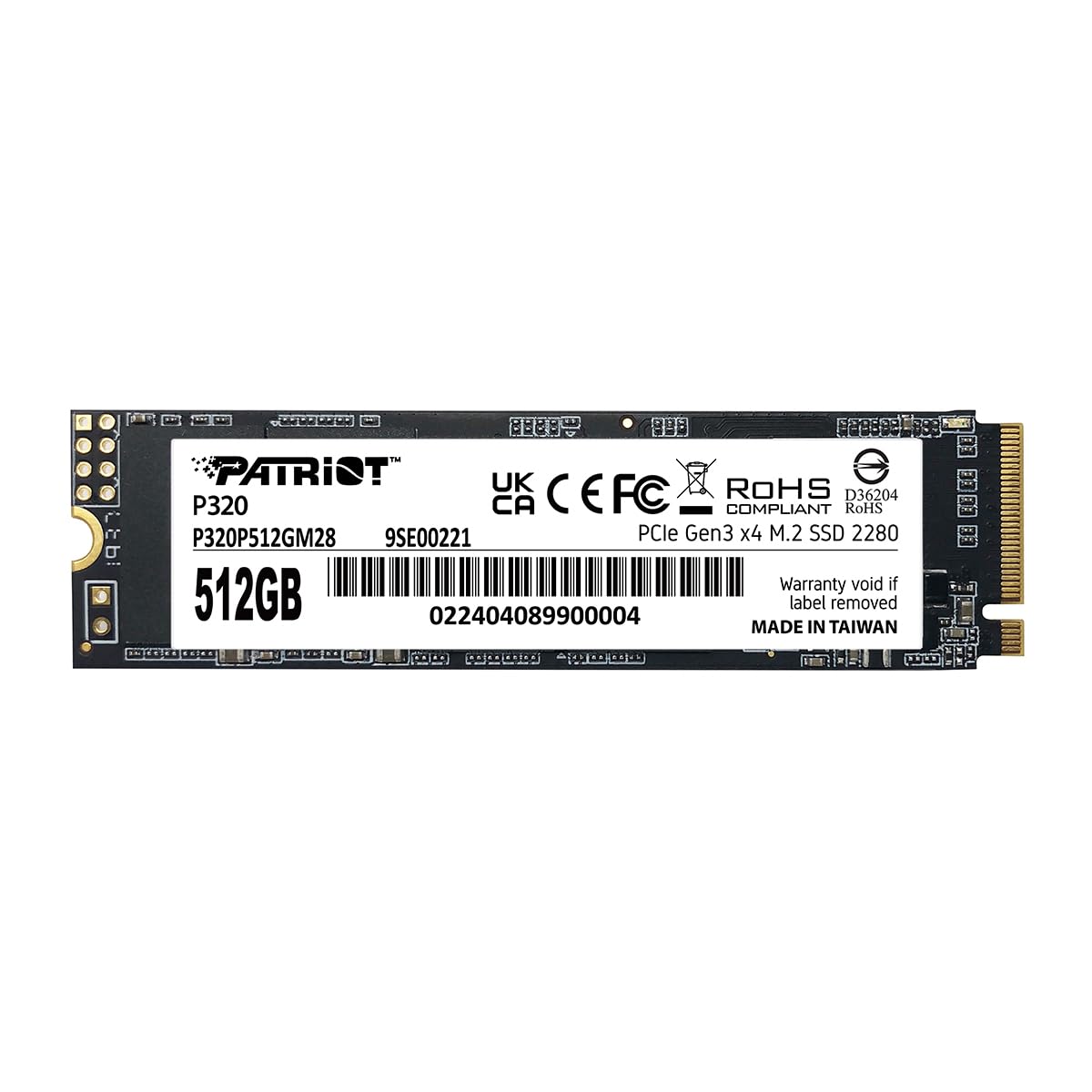Patriot Memory 512GB P320P512GM28 NVMe SSD - M.2 2280 - Solid State Drive