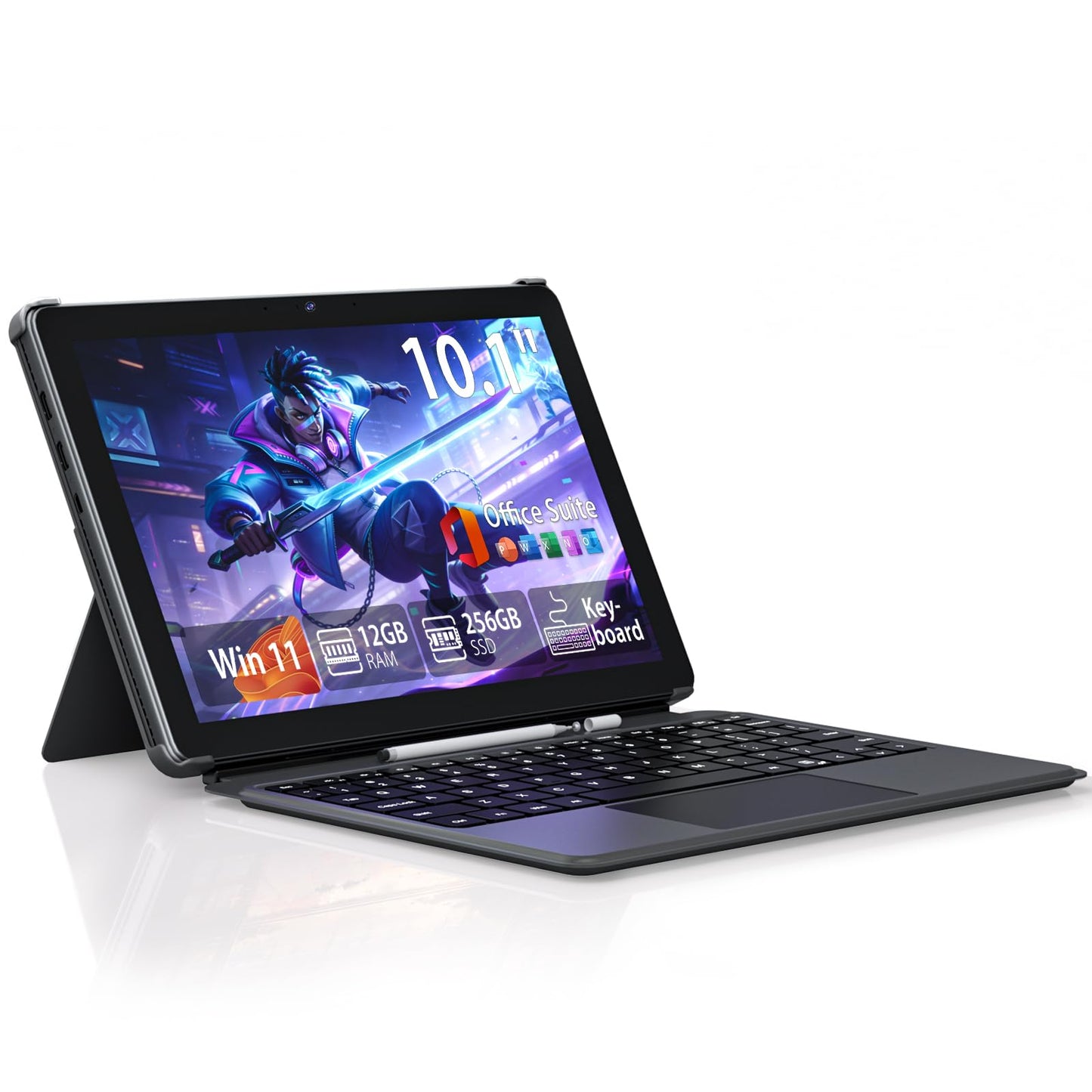 Moxalc 10.1" UL101Y 1280x800 60Hz LCD 2-in-1 Tablet Laptop
